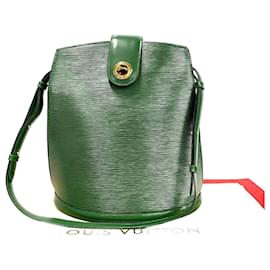 Louis Vuitton-Louis Vuitton Cluny Leather Shoulder Bag M52254 in Very Good Condition-Green