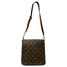 Louis Vuitton-Sac à bandoulière Musette Salsa en toile Louis Vuitton M51387 en très bon état-Marron