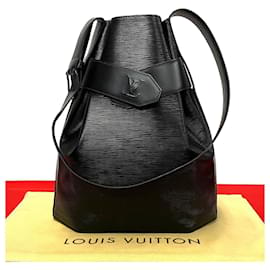 Louis Vuitton-Louis Vuitton Sac D'épaule GM Leather Shoulder Bag M80155 in Very Good Condition-Black