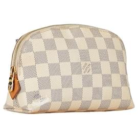 Louis Vuitton-Pochette Cosmetica PM Damier Louis Vuitton N60024 in Buone Condizioni-Bianco