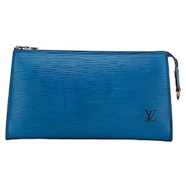 Louis Vuitton-Sac à main en cuir Epi Pochette Accessoire M52945 Louis Vuitton en très bon état-Bleu