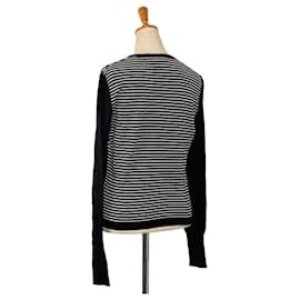 Chanel-Chanel Algodão 38 Coco Mark Button Cardigan Camisa de manga comprida em muito bom estado-Preto