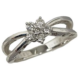 & Other Stories Anel de flor, coração, lua e estrela de diamante em ouro branco K18WG Ponte Vecchio Branco
