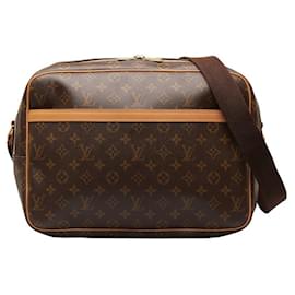 Louis Vuitton-Bolso de hombro Louis Vuitton Monogram Reporter GM M45252 de cuero PVC marrón en buen estado-Castaño