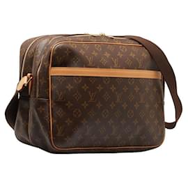 Louis Vuitton-Bolso de hombro Louis Vuitton Monogram Reporter GM M45252 de cuero PVC marrón en buen estado-Castaño