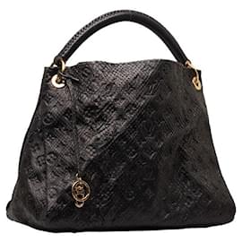 Louis Vuitton-Bolso de hombro Louis Vuitton Monogram Python Artsy MM N90885 de cuero PVC negro en muy buen estado-Otro