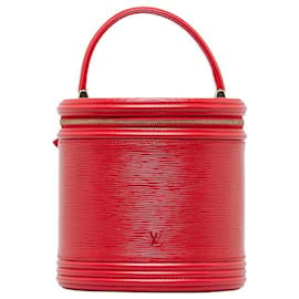 Louis Vuitton-Bolso de mano de cuero Louis Vuitton Cannes M48037 en muy buen estado-Roja