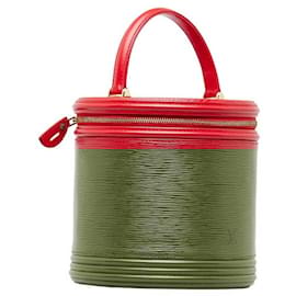 Louis Vuitton-Louis Vuitton Cannes Leather Handbag M48037 in Very Good Condition-Red