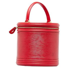 Louis Vuitton-Sac à main en cuir Louis Vuitton Cannes M48037 en très bon état-Rouge