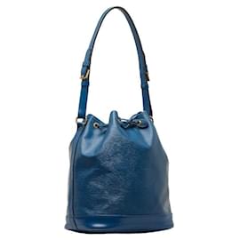 Louis Vuitton-Bolso de hombro de cuero Louis Vuitton Noe M44005 en buen estado-Azul