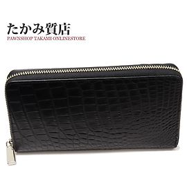 & Other Stories Other Crocodile Long Wallet with Coin Pocket 2301413 in Pristine Black
