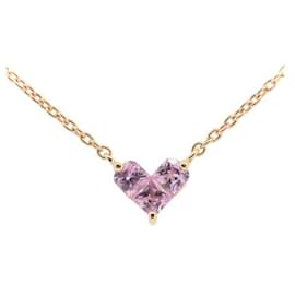 & Other Stories Collana in zaffiro rosa Star Jewelry Cuore Misterioso 0,25 ct K18PG in ottime condizioni D'oro
