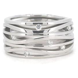 & Other Stories Anello in diamante Omega per donne, taglia 12, creato in oro bianco K18 - Usato Altro