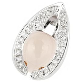 & Other Stories Pendente in pietra rosa e diamante BIBIGI - Material in oro bianco K18, gioielli in argento per donne (usati) in ottime condizioni Argento