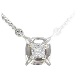 & Other Stories PT850 Collana di diamanti in platino 0.37ct in ottime condizioni Argento