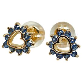 & Other Stories 18k Gold Saphir Herz Ohrringe Andere