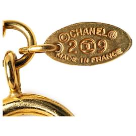 Chanel-Chanel Gold Plated Coco Mark Necklace in Great Condition-Golden