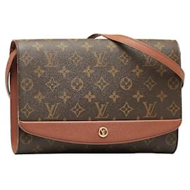 Louis Vuitton-Sac à épaule Louis Vuitton Monogram Bordeaux M51798 en PVC cuir marron en bon état-Marron