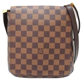 Louis Vuitton-Bolso cruzado de lona Louis Vuitton Damier Ebene Musette Salsa con correa larga N51300 en excelente estado-Otro