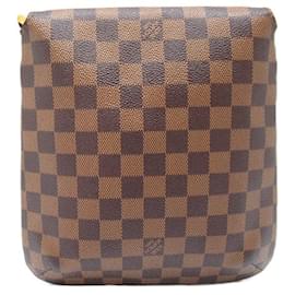 Louis Vuitton-Borsa a tracolla in tela Louis Vuitton Damier Ebene Musette Salsa con tracolla lunga N51300 in ottime condizioni-Altro