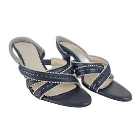 Max Mara Pumps aus Leder Navy Absatz 10 cm Größe 41 Mehrfarben