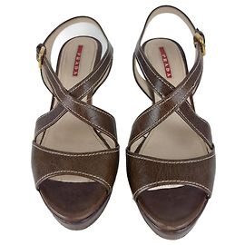 Prada Leather Heeled Sandals Multiple colors