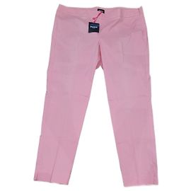 Calças retas Marella de algodão rosa Rosa