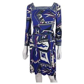 Vestido Emilio Pucci Multicor de Viscose com Cinto Multicor