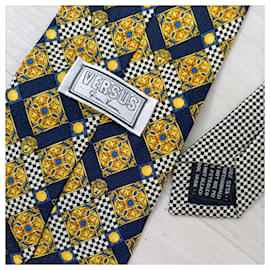 Versus Versace-Diamond patterned tie Versus Versace-Multiple colors,Yellow