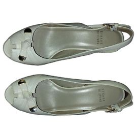 Stuart Weitzman Sandals Beige Leather Size 7.5 US Beige