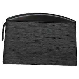 Louis Vuitton-LOUIS VUITTON Epi Trousse Crete Borsa Clutch Nera M48402 LV Auth 79684-Nero