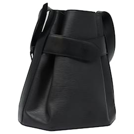 Louis Vuitton-LOUIS VUITTON Epi Sac Depaule PM Bolsa de Hombro Negra M80157 LV Auth 79724-Negro