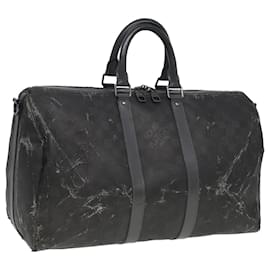 Louis Vuitton-LOUIS VUITTON Borsa Keepall Bandoulière 45 Damier Carbon Nera N41324 Auth bs15288-Nero