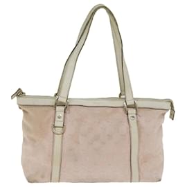 Gucci-GUCCI GG Canvas Tote Bag Pink 141470 Auth 79177-Pink