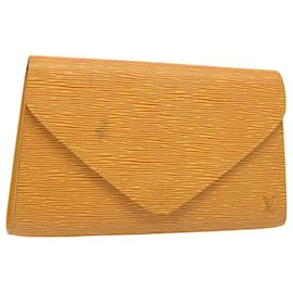 Louis Vuitton-LOUIS VUITTON Clutch Epi Art Deco Giallo M52639 LV Auth 79028-Giallo