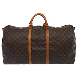 Louis Vuitton-LOUIS VUITTON Monogram Keepall Bandouliere 60 Bolsa Boston M41412 LV Auth 79095-Monograma