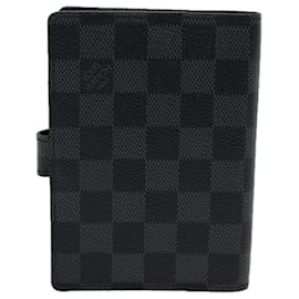 Louis Vuitton-LOUIS VUITTON Agenda PM Damier Graphite Copertura Pianificatore Giornaliero R21130 LV Auth 79024-Damier ebene