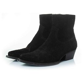 Saint Laurent, Lukas wool suede ankle boots Black
