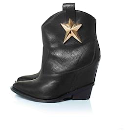 Giuseppe Zanotti-Stivali a stella con zeppa nascosta di Giuseppe Zanotti-Nero