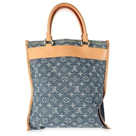 Louis Vuitton-Bolso Sac Plat de Denim Monograma Azul Louis Vuitton-Azul