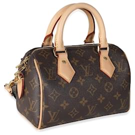 Louis Vuitton-Louis Vuitton Bandolera Speedy 20 en Lona Monograma Negra-Castaño