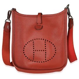 Hermès Cuivre Epsom Mini Evelyne TPM PHW Red