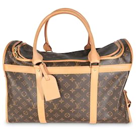 Louis Vuitton-Transportadora para Perros Sac Chien 50 en Lona Monogram Louis Vuitton-Castaño