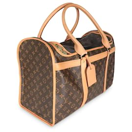 Louis Vuitton-Transportadora para Perros Sac Chien 50 en Lona Monogram Louis Vuitton-Castaño