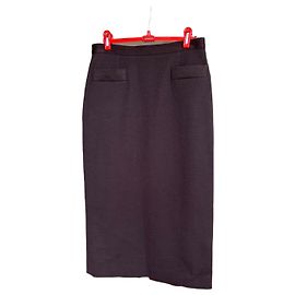 Sonia Rykiel Long Skirt Size 40, Chocolate Color Brown