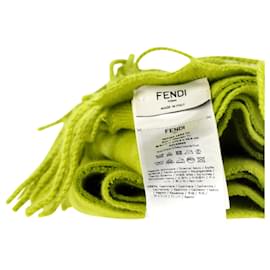 Fendi-Fendi FF Scarf in Green Cashmere-Green