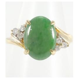 & Other Stories Anello in giada in oro giallo K18 13 in eccellenti condizioni Verde