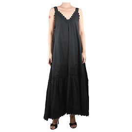 Juliet Dunn Vestido midi de algodón negro - Talla única Negro