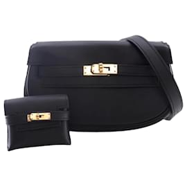 Hermès-Hermès Black Swift Kelly Moove-Black