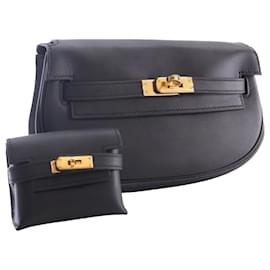 Hermès-Hermès Black Swift Kelly Moove-Black
